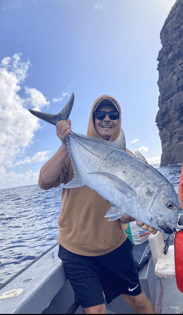 Olivier montre sa carangue
