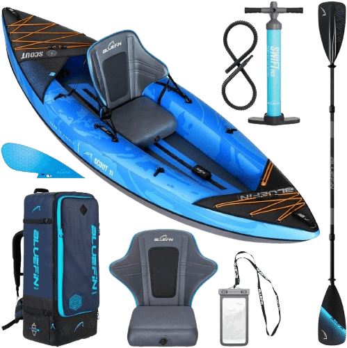 Kayak gonflable pour la pêche bluefin